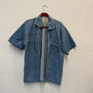 Levi's Blue Denim Short Sleeve Blouse